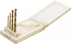 Wiertła lewe HSS 4 szt. 3-7 mm zestaw BGS Technic