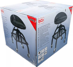 Krzesło warsztatowe z 4 kółkami z regulacją wysokości 540 - 680 mm