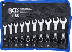 Klucze płasko-oczkowe krótkie 10-19 mm BGS Technic