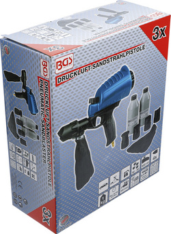 Pistolet do piaskowania z odzyskiem i korundem 3 cz. BGS 70057