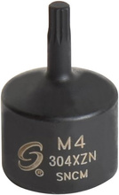 Nasadka udarowa XZN M4 3/8" wieloząb extra krótka