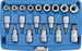 Klucze trzpieniowe Torx + nasadki 1/2" 19 cz. BGS Technic