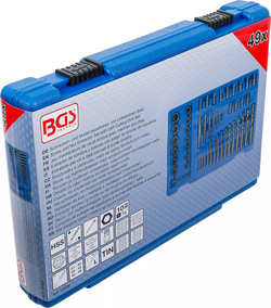 Wykrętaki do uszkodzonych i wiertła lewoskrętne 2-18mm HSS  49 szt.