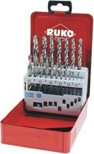Wiertła kręte szlifowane do metalu 1,0-13 mm HSS-G DIN 338 zestaw Ruko