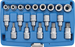 Klucze trzpieniowe Torx + nasadki 1/2" 19 cz. BGS Technic
