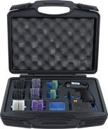 Szlifierka pneumatyczna pistoletowa dla lakiernika i tarcze szczotkowe zestaw