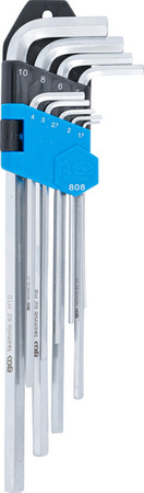 Zestaw kluczy imbusowych długie 9szt. 1,5-10 mm BGS Technic