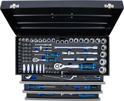 Metalowa walizka narzędziowa 3 szuflady ze 143 narzędziami