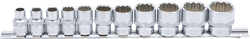 Zestaw nasadek dwunastokątnych 3/8" calowe 11 szt.