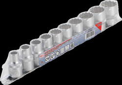 Zestaw nasadek dwunastokątnych | 12,5 mm (1/2") | calowe | 10 szt.