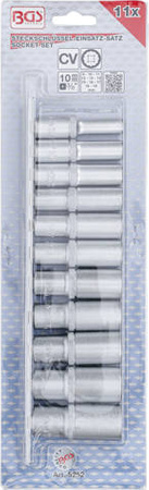 Zestaw nasadek 3/8" 11 szt. długie 12-kt BGS Technic