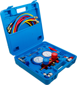 Zestaw zaworów z czujnikiem zegarowym ciśnienia do sprawdzania klimatyzacji