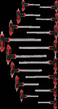 Zestaw wkrętaków imbusowych i TORX typu T z bocznym grotem16 szt.