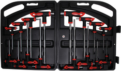 Zestaw wkrętaków imbusowych i TORX typu T z bocznym grotem16 szt.