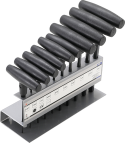 Zestaw wkrętaków typu T | calowe | gniazdo sześciokątne 3/32" - 3/8" | 10 szt.