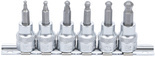 Zestaw nasadek 3/8" gniazdo sześciokątne z głowicą kulkową 3 - 8 mm 6 szt.