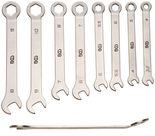 Klucze płasko oczkowe 4-10 mm 8 cz. cienkie BGS Technic