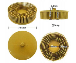 Szczotka ścierna czyszcząca Roloc P80 75mm zółta
