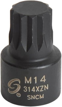 Nasadka udarowa XZN M14 3/8" wieloząb extra krótka