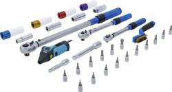 Zestaw kluczy dynamometrycznych 1/4", 3/8", 1/2" 5 - 220 Nm 31 szt.