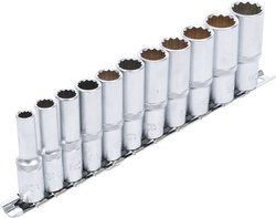 Zestaw nasadek 3/8" 11 szt. długie 12-kt BGS Technic
