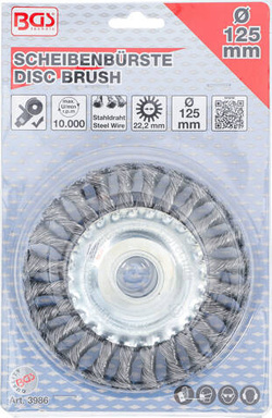 Szczotka boczna 125mm pleciona BGS Technic