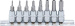 Zestaw nasadek 1/4" gniazdo sześciokątne z otworem 2 - 7 mm