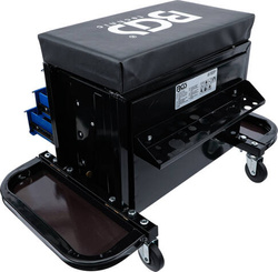 Taboret warsztatowy na rolkach z 3 szufladami