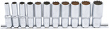Zestaw nasadek 3/8" 11 szt. długie 12-kt BGS Technic