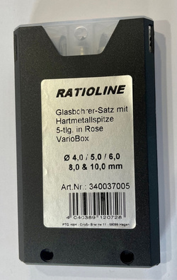 Wiertła do szkła z płytką węglikową - komplet