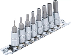 Zestaw nasadek 1/4" gniazdo sześciokątne z otworem 2 - 7 mm