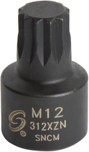 Nasadka udarowa XZN M12 3/8" wieloząb extra krótka