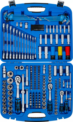 Zestaw kluczy nasadowych Super Lock 1/4" 3/8" 1/2" 218 szt.