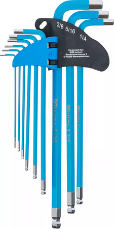 Zestaw kluczy imbusowych calowych XXL 9 szt. BGS 35101