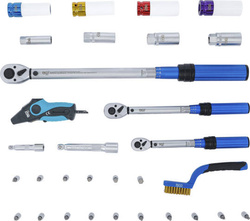 Zestaw kluczy dynamometrycznych 1/4", 3/8", 1/2" 5 - 220 Nm 31 szt.