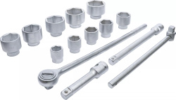 Zestaw kluczy nasadowych napęd 25 mm 1" 36 - 80 mm 15 szt. 