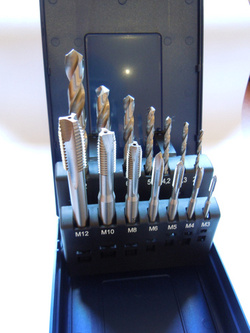 Zestaw gwintowników maszynowych M3-M12 + Wiertła