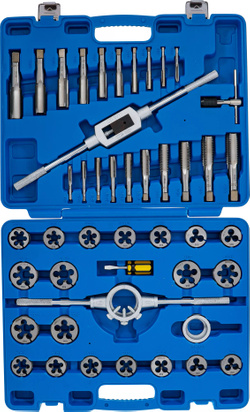 Zestaw gwintowników i narzynek M6 - M24 45 sztuk