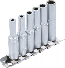 Zestaw nasadek 1/4" profil E głębokich E4 - E10 6 szt.
