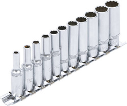 Zestaw nasadek 1/4" 11 szt. długie BGS Technic