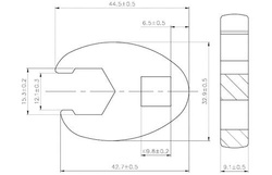 Klucz pazurowy 3/8" 15 mm