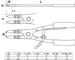 Zestaw szczypiec do pierścieni rozprężnych 400mm
