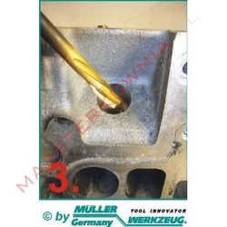 Zestaw do wykręcania złamanych świec żarowych M10x1,0 Muller Werkzeug