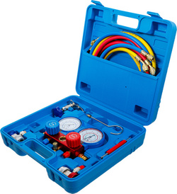 Zestaw zaworów z czujnikiem zegarowym ciśnienia do sprawdzania klimatyzacji